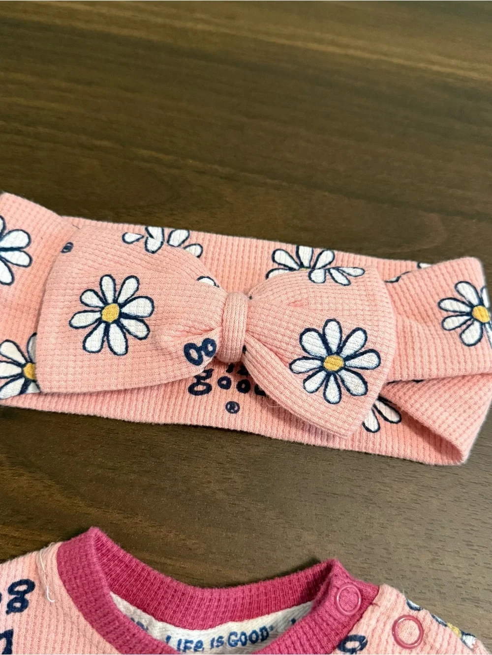 Sold Baby girl life is good onesie and headband set